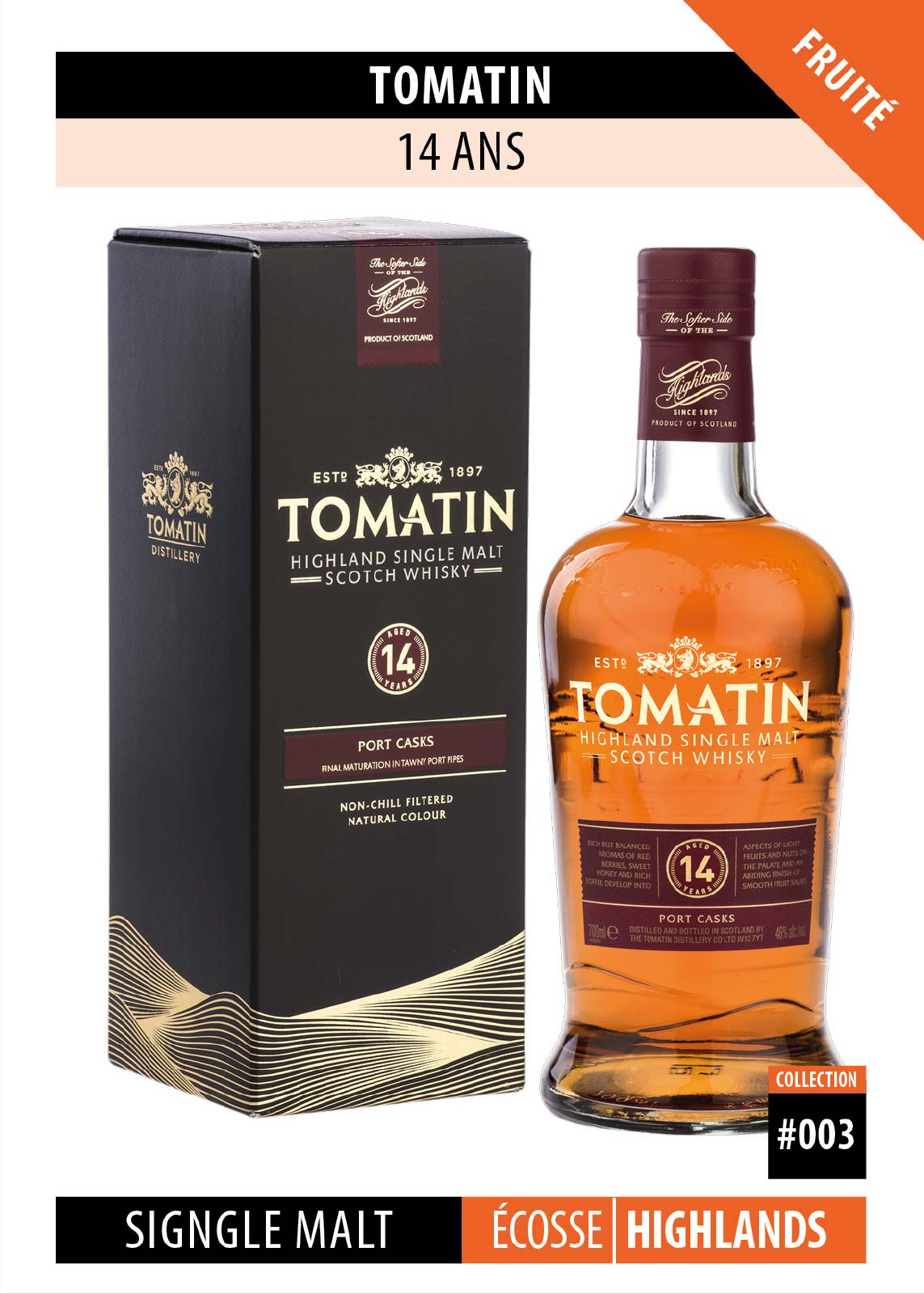 Fiche Dégustation Whisky : Tomatin – 14 ans